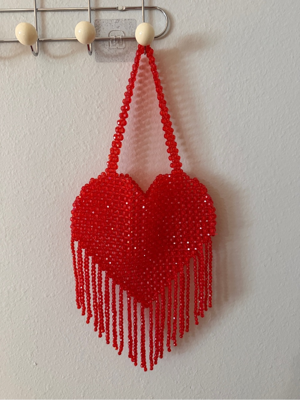 Moda Luxe Valeria Red Beaded Evening Bag